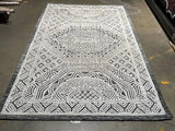 5'3'' x7 '6'' Feet Beige Grey Tribal Area Rug