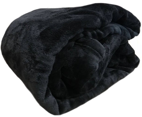 Black Super Soft Cozy Bed Throw Flannel Blanket king-general-store-5710.myshopify.com