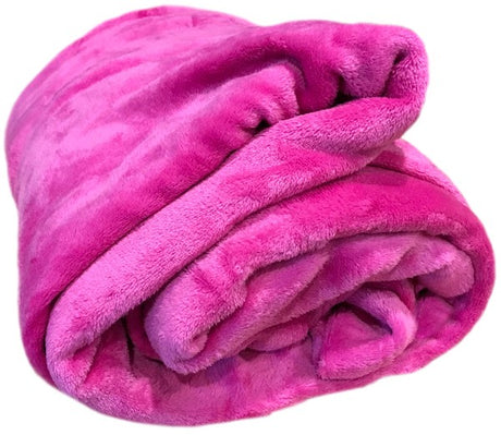 Dark Pink Super Soft Bed Throw Flannel Blanket king-general-store-5710.myshopify.com