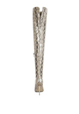 High Drama Snake print Stiletto Long Boots king-general-store-5710.myshopify.com