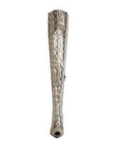 High Drama Snake print Stiletto Long Boots king-general-store-5710.myshopify.com