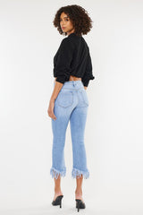 High Rise Crop Bootcut Denim Jeans king-general-store-5710.myshopify.com