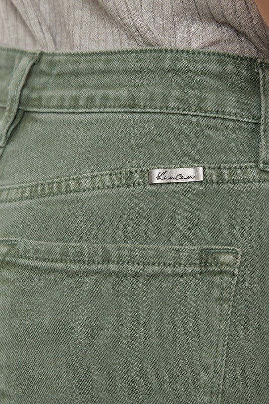 Ultra High Rise 90's Olive Straight Jeans king-general-store-5710.myshopify.com