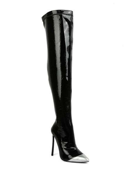 Chimes High Heel Patent Long Boots king-general-store-5710.myshopify.com