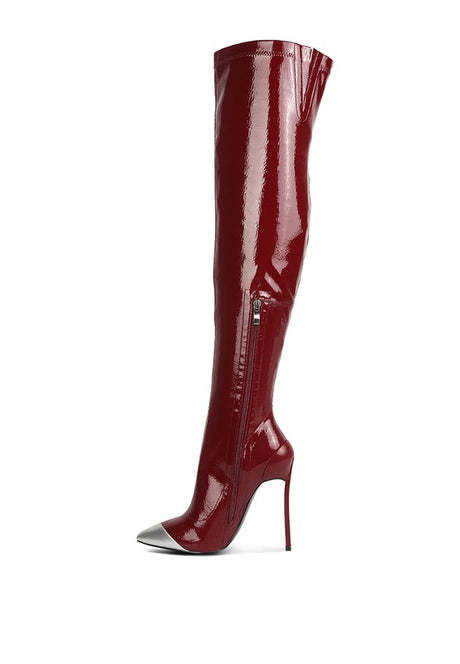 Chimes High Heel Patent Long Boots king-general-store-5710.myshopify.com