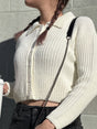 Button Down Vintage Crop Sweater Cardigan w/Collar king-general-store-5710.myshopify.com