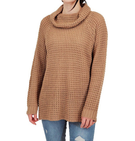 Cowl Neck Oversized Pop-Corn Knit Tunic Sweater king-general-store-5710.myshopify.com