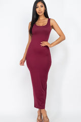 Soft Stretchy Sleeveless Basic Maxi Dress