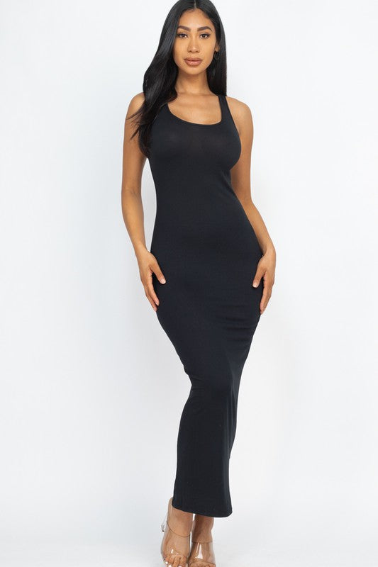 Soft Stretchy Sleeveless Basic Maxi Dress