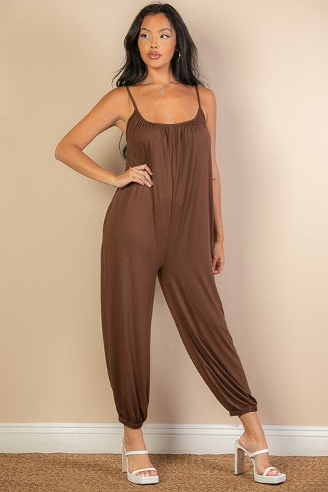 Spaghetti Strap Solid Jumpsuit king-general-store-5710.myshopify.com