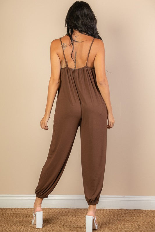 Spaghetti Strap Solid Jumpsuit king-general-store-5710.myshopify.com