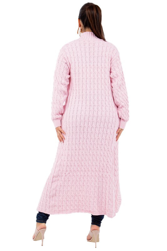 Pink Long Maxi Cardigan king-general-store-5710.myshopify.com