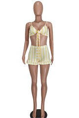 Yellow Sexy Bralette Top Shorts Set king-general-store-5710.myshopify.com