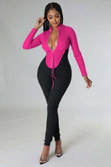 Long Sleeve Zipper Up Jumpsuit king-general-store-5710.myshopify.com