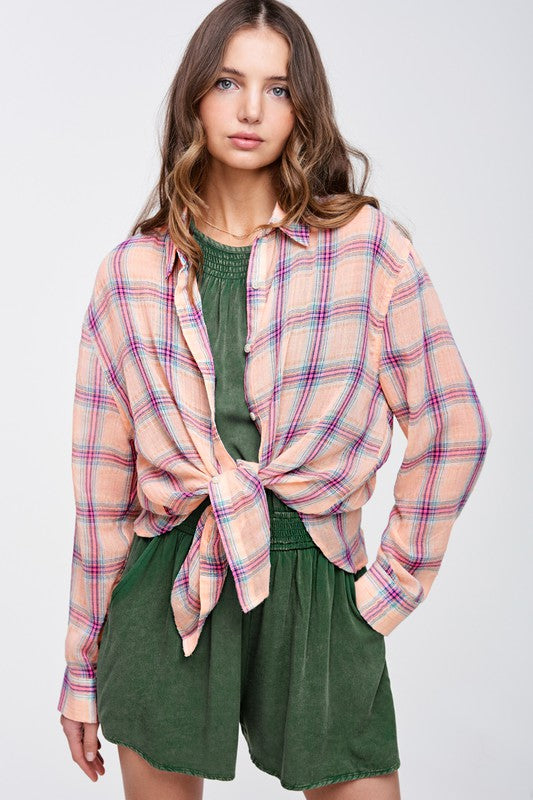 Relaxed Fit Plaid Liz Shirt