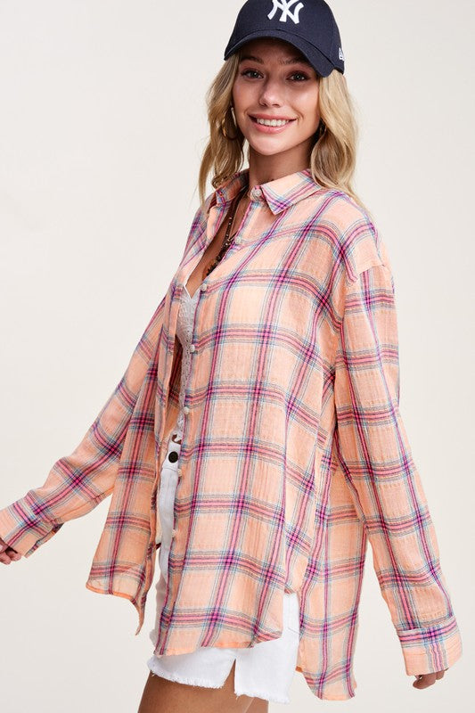 Relaxed Fit Plaid Liz Shirt