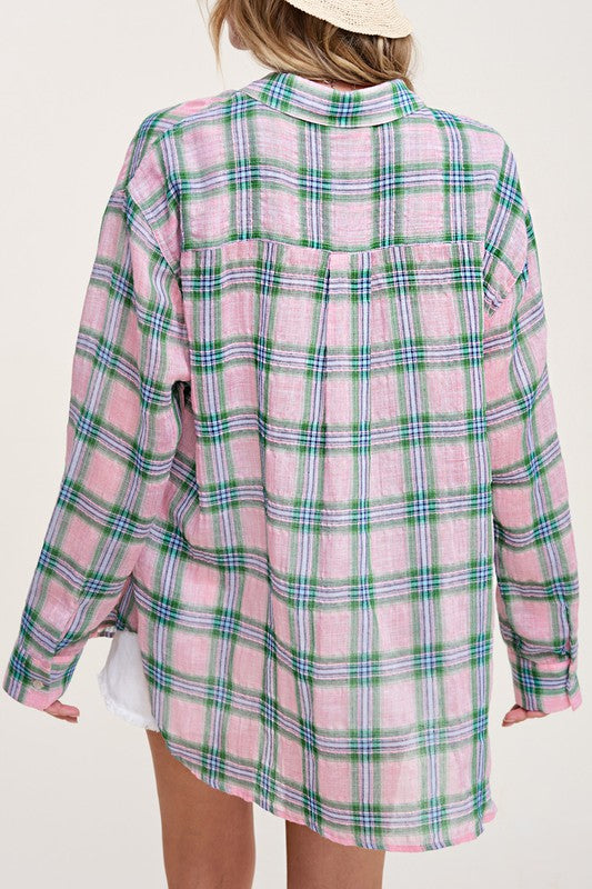 Relaxed Fit Plaid Liz Shirt