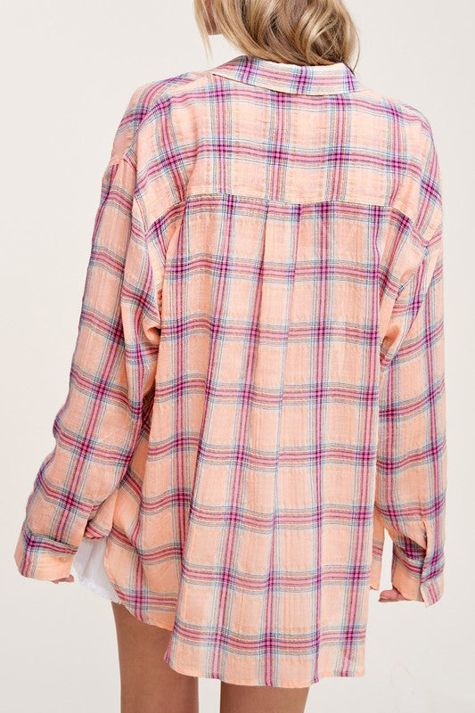 Relaxed Fit Plaid Liz Shirt