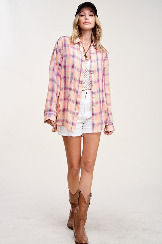 Relaxed Fit Plaid Liz Shirt