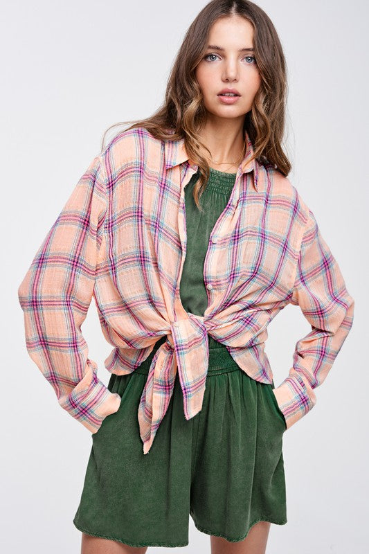 Relaxed Fit Plaid Liz Shirt