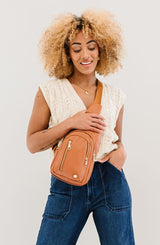 Vegan Leather Camry Sling Crossbody Bag