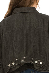 Women's Washed Denim Jacket king-general-store-5710.myshopify.com