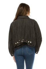 Women's Washed Denim Jacket king-general-store-5710.myshopify.com