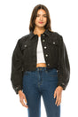 Women's Washed Denim Jacket king-general-store-5710.myshopify.com