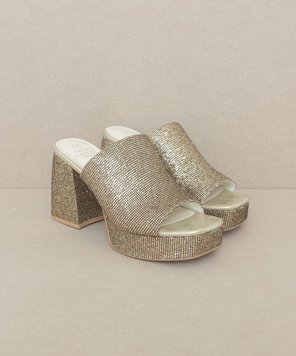 Oasis Society Crystal - Sparkling Platform Slide king-general-store-5710.myshopify.com