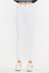 White High Rise Ankle Skinny Jeans