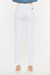 White High Rise Ankle Skinny Jeans