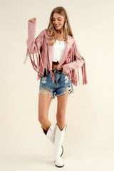 Studded Fringe Open Western Jacket king-general-store-5710.myshopify.com