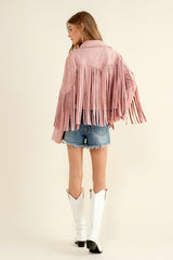 Studded Fringe Open Western Jacket king-general-store-5710.myshopify.com