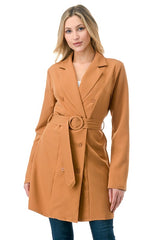 Long Solid Belted Blazer king-general-store-5710.myshopify.com