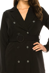 Long Solid Belted Blazer king-general-store-5710.myshopify.com