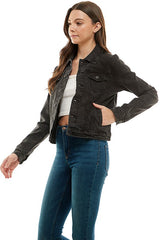 Spandex Ladies Casual Denim Jacket