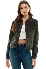 Spandex Ladies Casual Denim Jacket