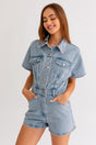 Short Sleeve Denim Romper king-general-store-5710.myshopify.com