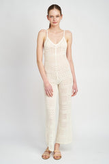 Straight Leg Crochet  Jumpsuit king-general-store-5710.myshopify.com