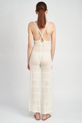 Straight Leg Crochet  Jumpsuit king-general-store-5710.myshopify.com