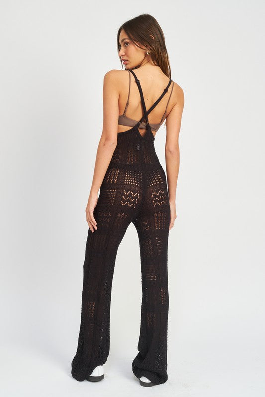 Straight Leg Crochet  Jumpsuit king-general-store-5710.myshopify.com