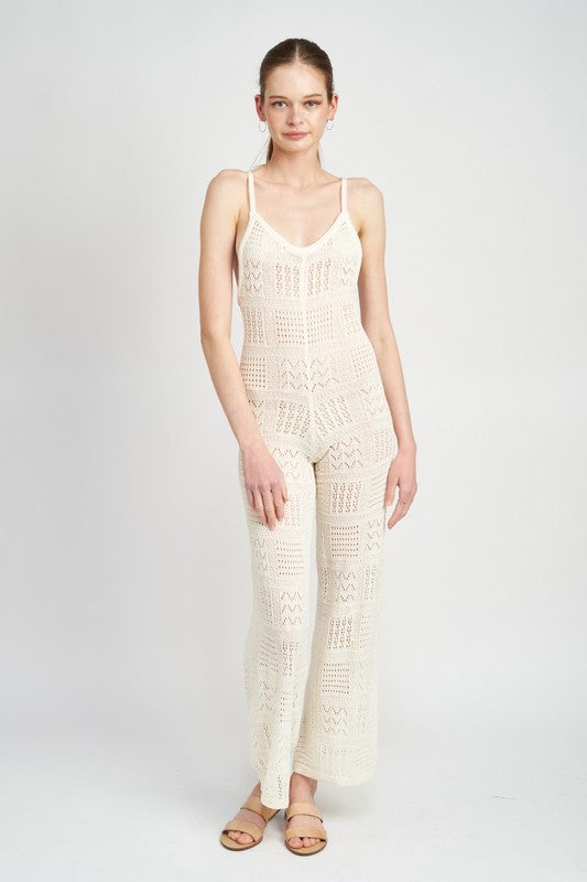 Straight Leg Crochet  Jumpsuit king-general-store-5710.myshopify.com