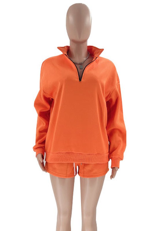 Half Zip Top and Shorts Set king-general-store-5710.myshopify.com