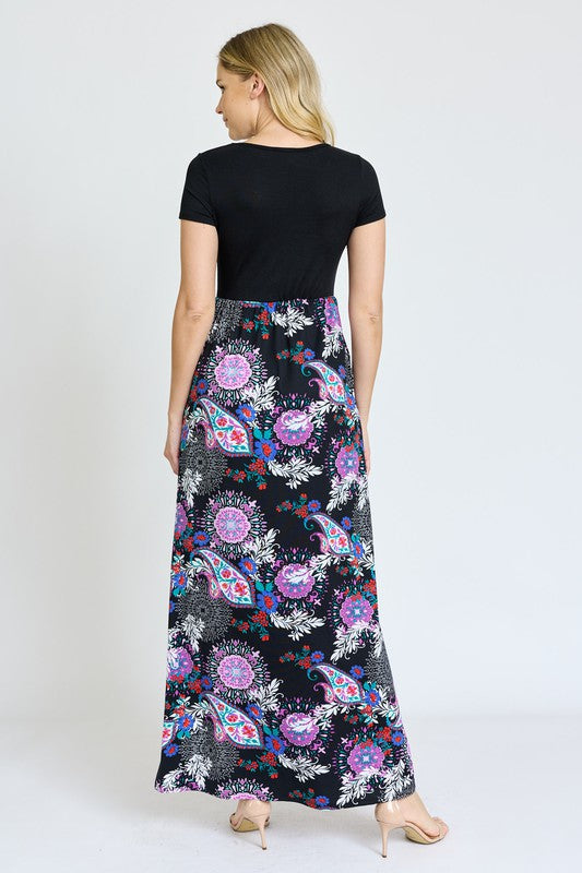 Short Sleeve Floral Maxi Dress king-general-store-5710.myshopify.com