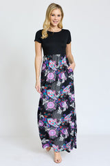 Short Sleeve Floral Maxi Dress king-general-store-5710.myshopify.com