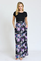 Short Sleeve Floral Maxi Dress king-general-store-5710.myshopify.com