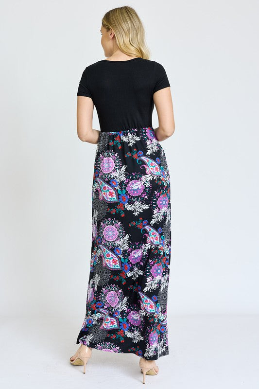 Short Sleeve Floral Maxi Dress king-general-store-5710.myshopify.com