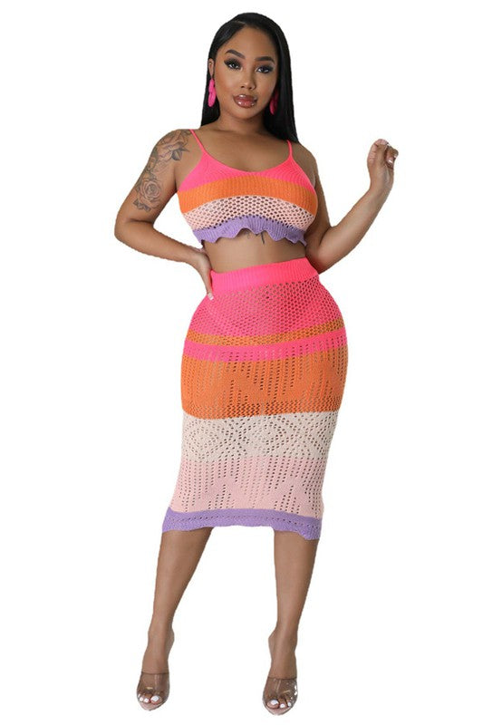 Sleeveless Crop Top Crochet Skirt Set king-general-store-5710.myshopify.com