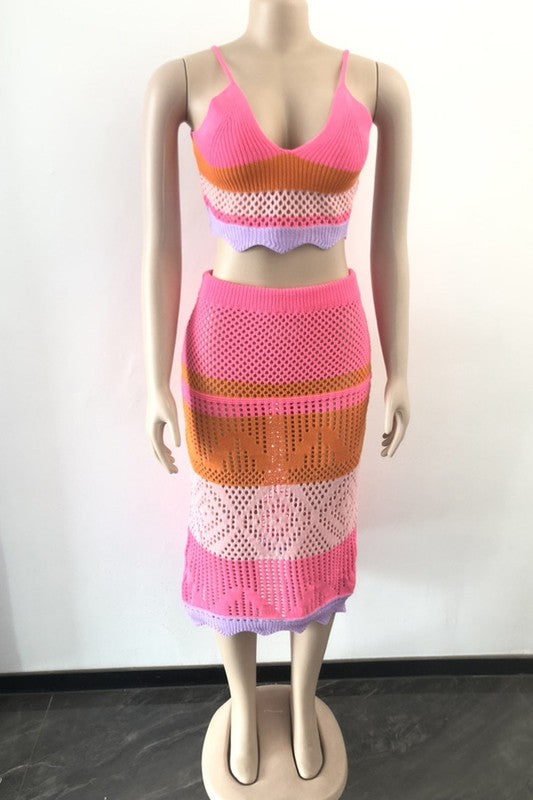 Sleeveless Crop Top Crochet Skirt Set king-general-store-5710.myshopify.com