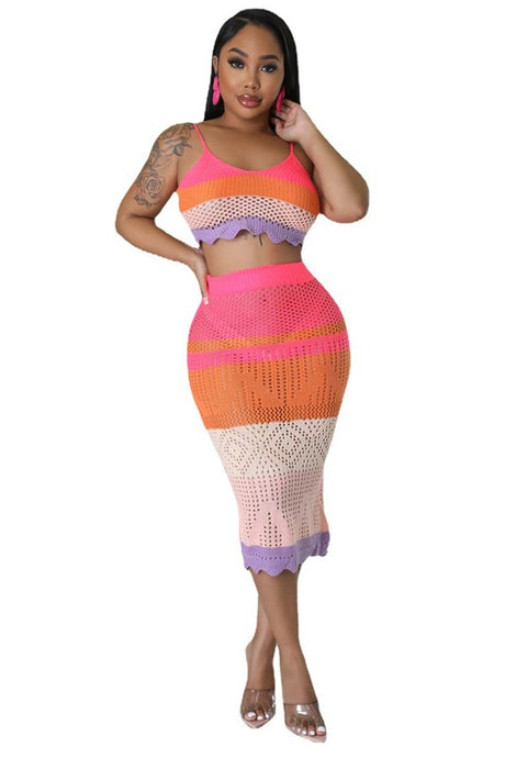 Sleeveless Crop Top Crochet Skirt Set king-general-store-5710.myshopify.com